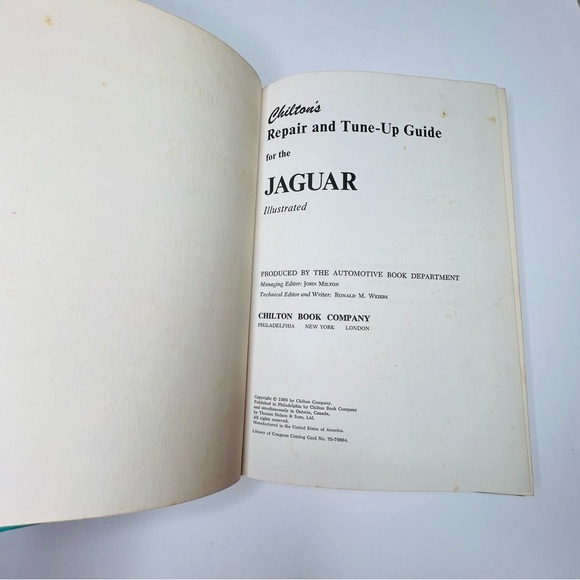Chilton's Repair & Tune-up guide Jaguar 1969 - used - Picture 3 of 8